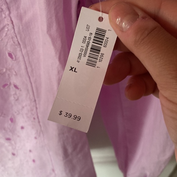 Old Navy NWT Long Sleeve Top size XL in Lilac - Picture 5 of 8